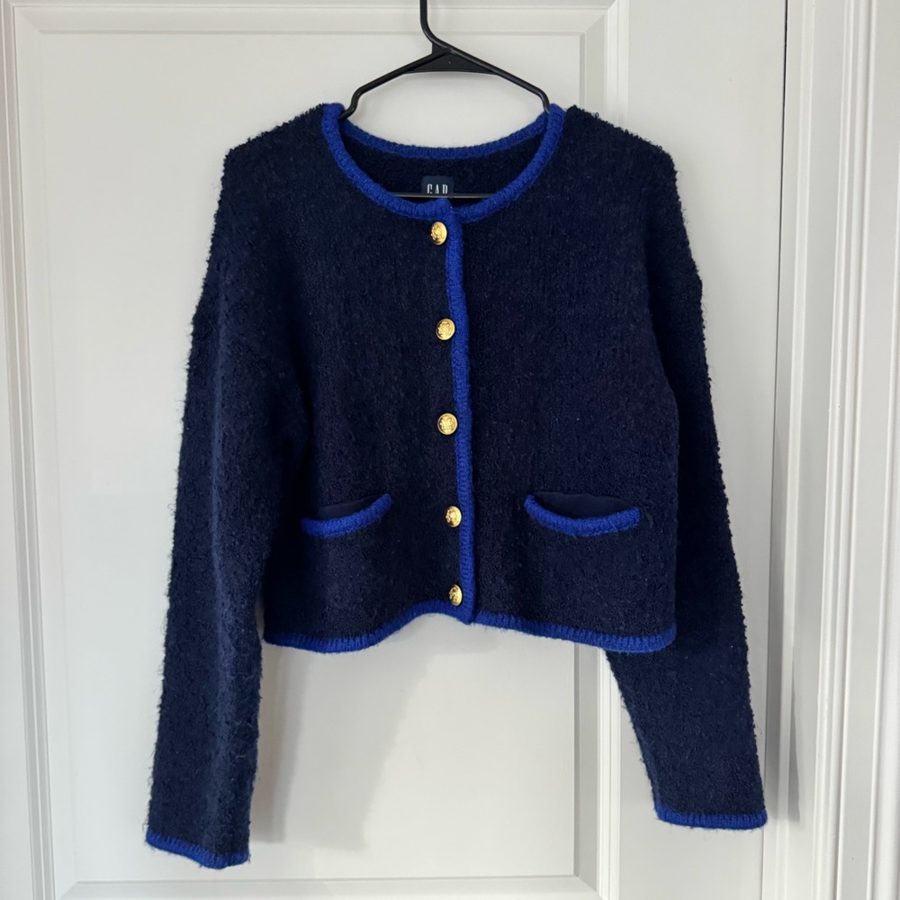 Gap Boulce Cropped Sweater Jacket